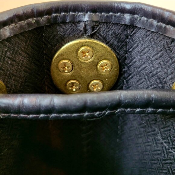 Vintage Dooney & Bourke Black Canvas Drawstring Tote | Made in USA - Picture 8 of 16